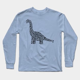 Brachiosaurus Dinosaur Maze Long Sleeve T-Shirt